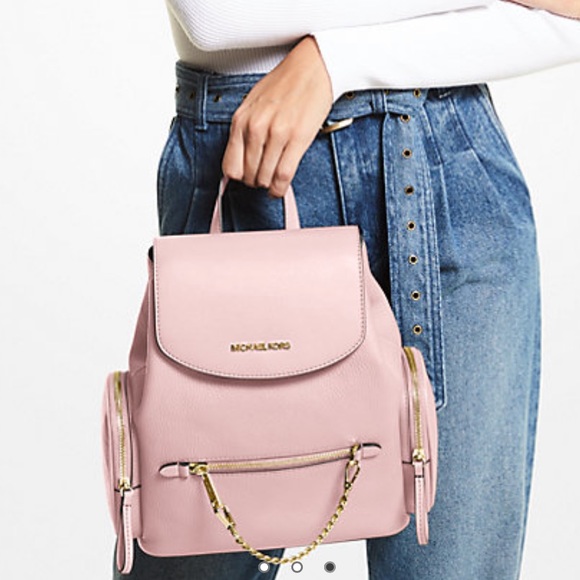 MICHAEL KORS JET SET ITEM MEDIUM CHAIN BACKPACK POWDER BLUSH COLOR - Picture 15 of 16